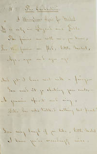 Manuscript Fair Copy of the Poem "The Enchantress. A Springtime Lyric for Mabel" (Probably written out for Mabel). From "Childhood and Youth." 10 quatrains. Signed in full