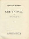 [Op. 28]. Drei Satiren [Score]