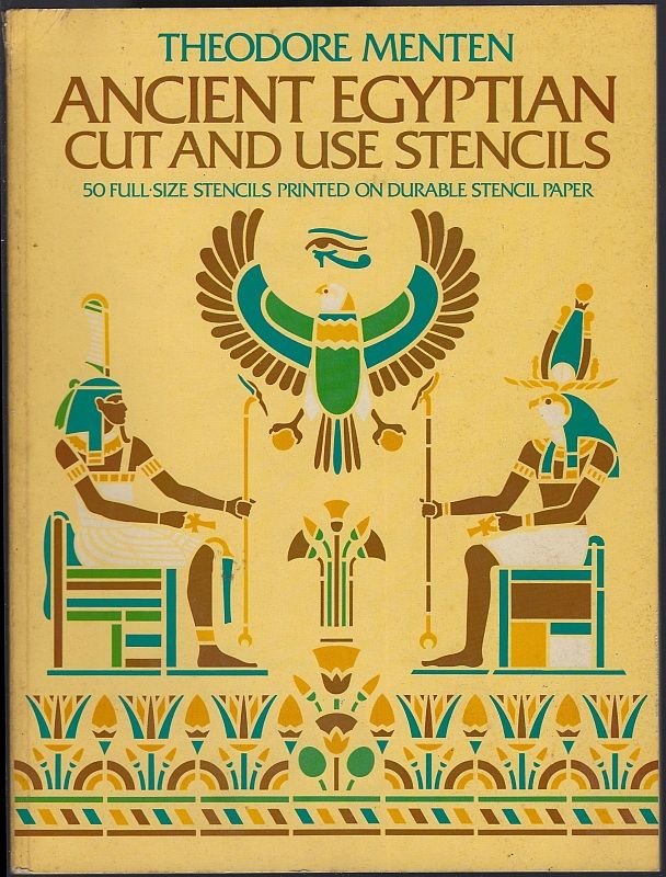 ANCIENT EGYPTIAN CUT AND USE STENCILS 50 Full Size Stencils Printed on Durable Stencil Paper