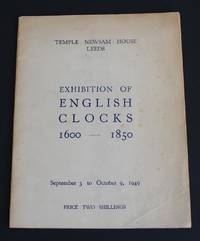 image of Exhibition Catalogue of "Exhibition of English Clocks 1600-1850" September 3 to October 9, 1949; at Temple Newsham House, Leeds