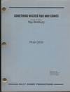 Something Wicked This Way Comes. Screenplay