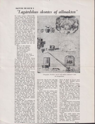 ‘Lagårdshus skontes af allmakten’ [= rubrik].