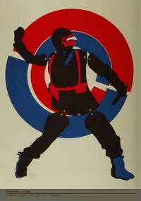 DESÁRMELO Y BÓTELO SILKSCREEN PROTEST POSTER. FULL TITLE: DESÁRMELO Y BÓTELO: PELIGROSOS JUGUETE MÓVIL PARA USO ANTIPOPULAR