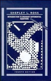 Student Solutions Manual to Accompany Introduction to Ordinary Differential Equations, 4e