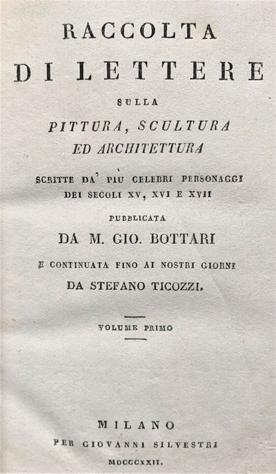 Raccolta di lettere sulla pittura, scultura ed architettura