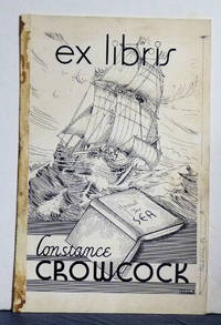 Original Art for Ship Book Plate of Constance Crowcock ,Signed M B Shak