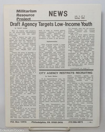 Militarism Resource Project News: Vol. 1 #3, Spring 1985