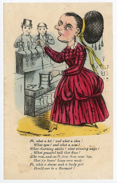 Barmaid Vinegar Valentine - Oh what a bob! and what a Chin!