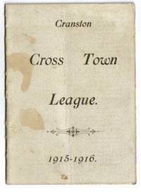 image of Original Cranston Rhode Island Cross Town League 1915-1916 Basketball Schedule