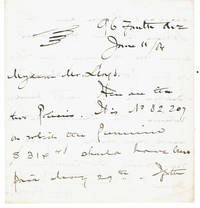 AUTOGRAPH LETTER regarding dividends on an insurance policy SIGNED BY HENRY C. POTTER Bishop of...