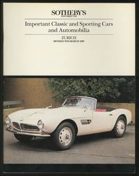 Sotheby's: Important Classic and Sporting Cars and Automobilia, Zurich, March 8, 1993