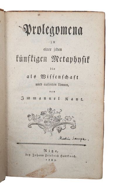 Prolegomena zu einer jeder künftigen Metaphysik die als Wissenschaft wird auftreten können. - [MAIN WORK OF GERMAN IDEALISM] (photo 2)