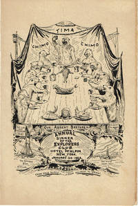 ORIGINAL MENU FOR THE &quot;ANNUAL DINNER OF THE EXPLORERS CLUB, HOTEL McALPIN, NEW YORK, JANUARY 26, 1924&quot;. by (The Explorers Club) - 1924.