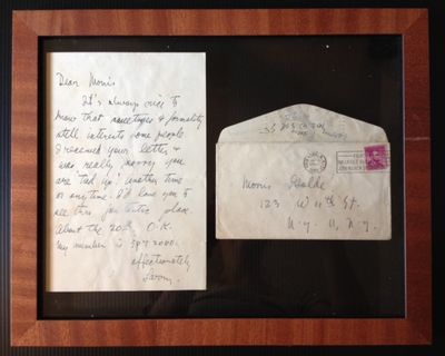 New York, 1959. Warm 1959 handwritten, signed letter from New York School artist Larry Rivers to New...