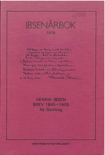 Ibsenårbok 1979. Hjenrik Ibsen brev 1845-1905. Ny…