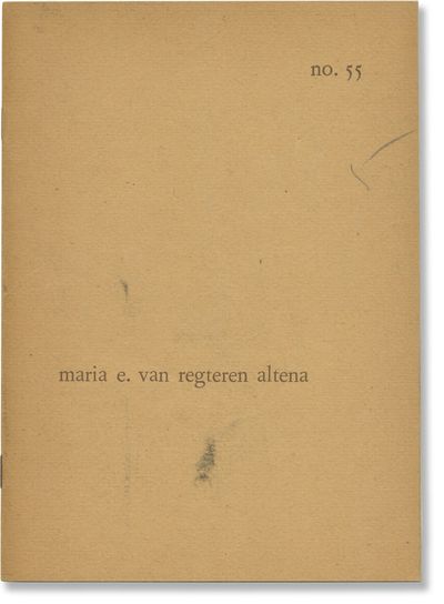 Maria e. van Regteren Altena (Original catalog for a 1949 exhibition)