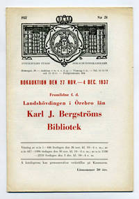 Bokauktion den 27 nov. - 4 dec. 1937. Framlidne…