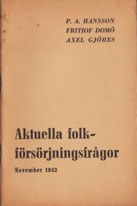 Aktuella folkförsörjningsfrågor. November 1942.