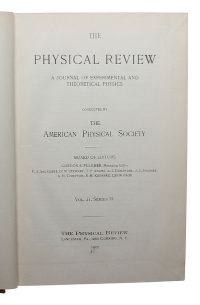 A Quantum Theory of the scattering of X-Rays by Light Elements. (photo 2)
