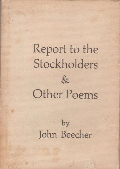 Report to the Stockholders & Other Poems 1932-1962.