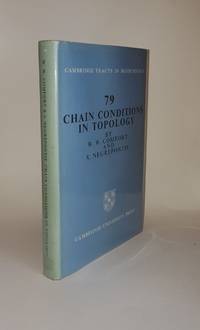 image of CHAIN CONDITIONS IN TOPOLOGY Cambridge Tracts in Mathematics 79