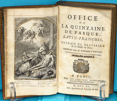 Office de la quinzaine de Pasque, latin-françois, Extrait du breviaire & du Missel de Paris. Paris:...