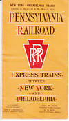 BROCHURE - Pennsylvania Railroad Express Trains Between New York and Philadelphia Timetables with 2 Maps - Form 5.  1000.  8th Edition de Various - 1913