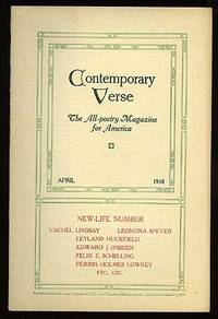 image of Contemporary Verse: April 1918