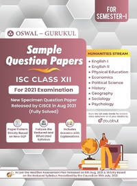 Sample Question Papers for ISC Humanities Stream: Class 12 Semester I Exam 2021