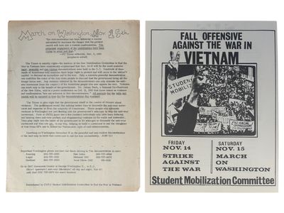 Vietnam War Antiwar Mobilization and Student Organizing for the November 1969 March on Washington