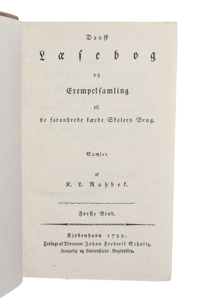 Dansk Læsebog og Exempelsamling til de forandrede lærde Skolers Brug. 2 vols. (photo 2)