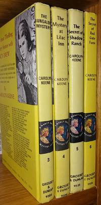 Nancy Drew Mystery Stories set, books 3-6, c. 1974 (The Bungalow Mystery, The Mystery at Lilac Inn, The Secret of Shadow Ranch, The Secret of Red Gate Farm) by Carolyn Keene; Mildred A. Wirt - Hardcover - 1960 - from Books of the World (SKU: RWARE0000002815)