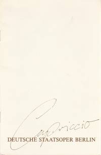 Programmheft Richard Strauss CAPRICCIO Premiere 17. Februar 1980