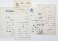 Six Original Hand Written and Signed letter by English manager, Actor, and Playwright Wilson Barrett