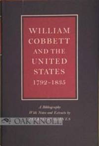 Worcester: American Antiquarian Society, 1971. cloth, dust jacket. Cobbett, William. 8vo. cloth, dus...