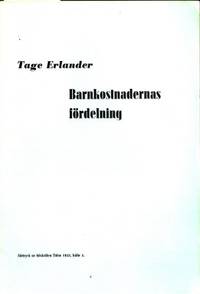Barnkostnadernas fördelning.