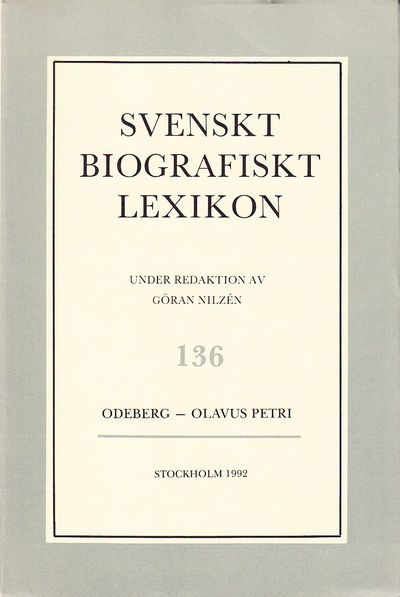 Svenskt Biografiskt Lexikon. Häfte 136 [=Band 28]…