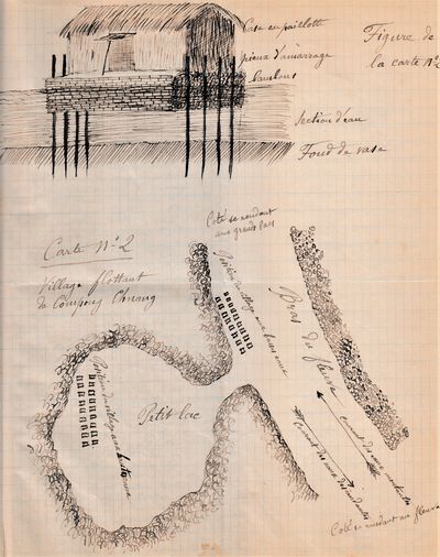 Manuscript kept by lieutenant E J Cordes in the French Navy on board the Corréze and the Javeline (gun boats) supervising the waterways of Cochinchina (mainly Cambodia and Vietnam) during two years of service from 1879 to 1881