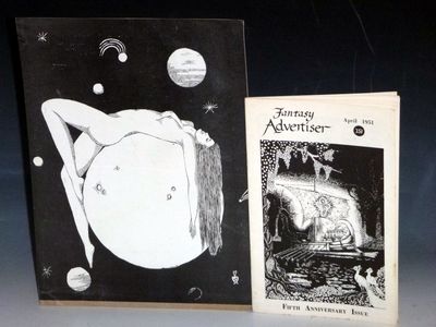 Fantasy Advertiser, April, 1951 [Arthur C. Clarke, "Space Travel in Fact and Fiction". Along with a black and white illustration of "Vomoon Maid". )