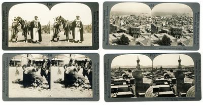 Six 19th century stereoview photographs of DAMASCUS and BEIRUT