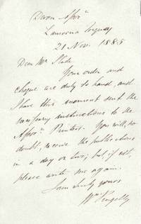 image of Autograph Letter Signed to Mr Slade, (William, 1812-1894, Geologist)
