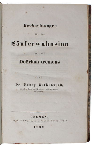Beobachtungen über den Säuferwahnsinn oder das…