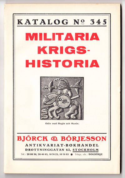 Björck & Börjesson. Katalog No. 345. Militaria.…