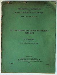 Philosophical Transactions of the Royal Society of London: On the Refractive Index of Gaseous Fluorine