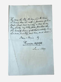 Autograph manuscript leaf signed