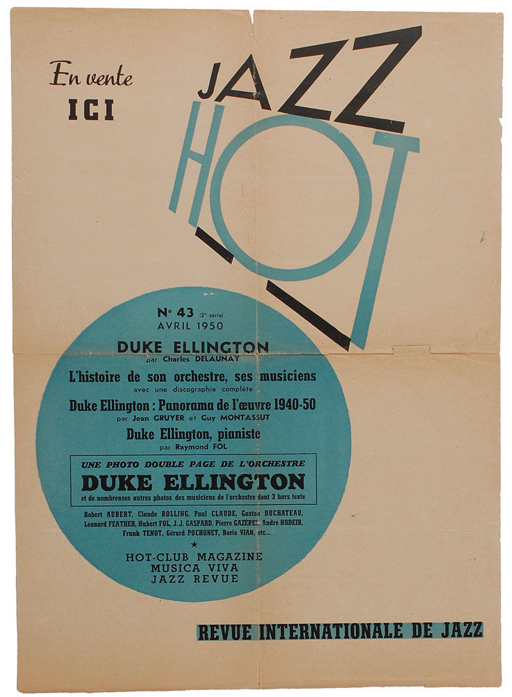 Three Original ca. 1950 Jazz Hot Posters by [Jazz & Song] Jazz Hot