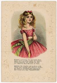 Valentine Greeting from Pretty Young Girl reminiscent of a Paper Doll No.1