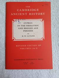 Cyprus in the Neolithic and Bronze Age Periods