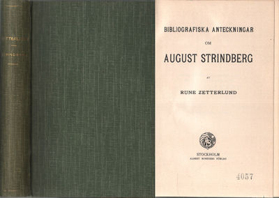 BIBLIOGRAFISKA ANTECKNINGAR OM AUGUST STRINDBERG.