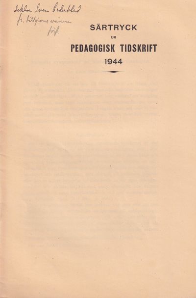 Aktuella synpunkter på historieundervisningen [=…